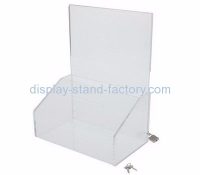 Charity collection boxes suppliers customized acrylic collection boxes for fundraising NAB-201