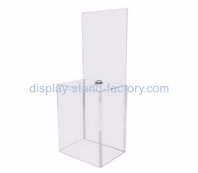 Acrylic donation box suppliers wholesale clear acrylic charity boxes NAB-197