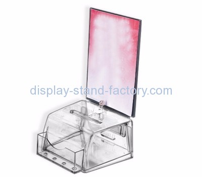 Acrylic donation box suppliers customized acrylic charity money collection boxes NAB-184