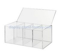 Acrylic supplier customized lucite acrylic box with dividers NAB-096