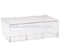 Acrylic box manufacturer customized plastic acrylic storage box with dividers NAB-095