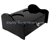 Tissue box manufacturers customized black acrylic tissue holder box NAB-088