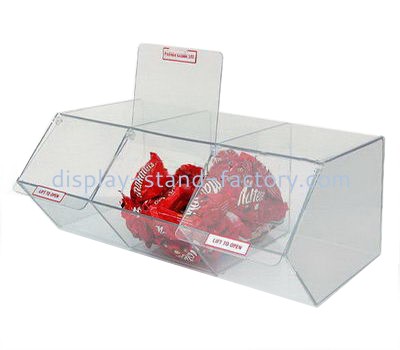 Acrylic items manufacturers customize acrylic bins candy display NFD-036