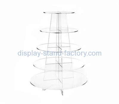 China acrylic manufacturer customize acrylic display holders 5 tier cupcake stand NFD-027