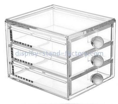 Acrylic display supplier customize acrylic make up 3 drawer box organiser NMD-202