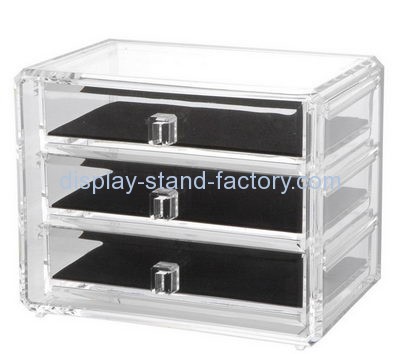 Acrylic display manufacturers customize 3 drawer acrylic makeup organizer NMD-191