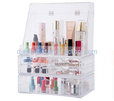 Display case manufacturers customize cheap clear acrylic makeup storage containers drawers organizer NMD-184