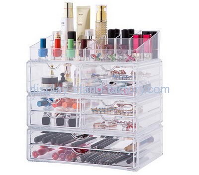 Acrylic products manufacturer customize cheap acrylic lucite makeup organizer drawers NMD-177