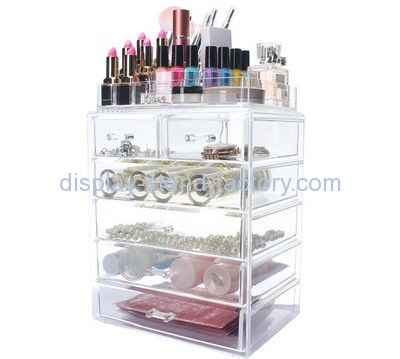 China acrylic manufacturer customize cheap acrylic makeup organizer with drawers NMD-169