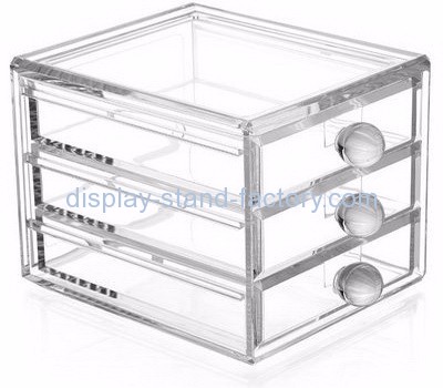 Acrylic display manufacturers customize clear cheap makeup storage drawers NMD-141