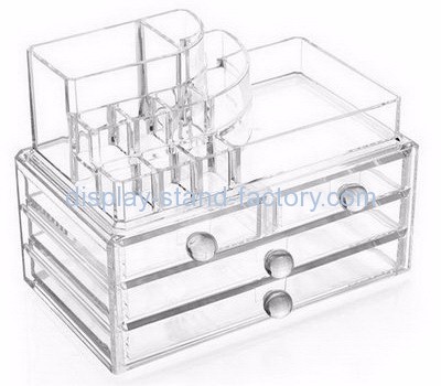 Acrylic display manufacturers customize cosmetic acrylic organizer small makeup storage containers NMD-140