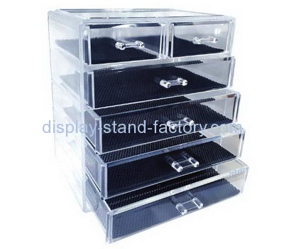 China acrylic manufacturer customize plastic cosmetic makeup case organizer NMD-129