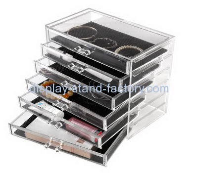 Display case manufacturers custom large acrylic plastic makeup storage case NMD-084