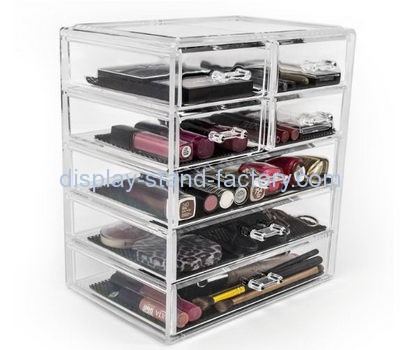 Acrylic display stand manufacturers custom clear makeup case organizers NMD-073