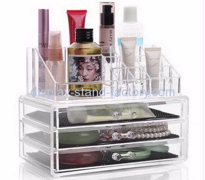 Acrylic display factory custom clear acrylic makeup desk organizer NMD-052