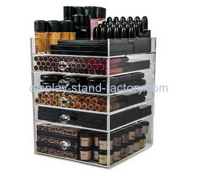 Acrylic display factory custom clear acrylic makeup storage containers boxes NMD-040