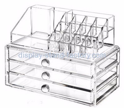 Acrylic display factory custom cheap clear acrylic makeup storage organizers NMD-038