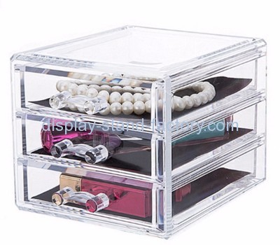 Acrylic display manufacturers custom acrylic makeup box 3 drawers organizer NMD-037