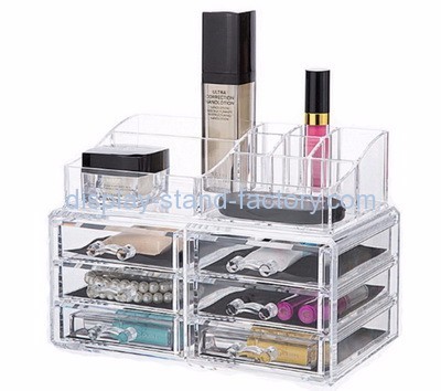 Custom acrylic makeup box cosmetic storage 6 drawers organizer NMD-022