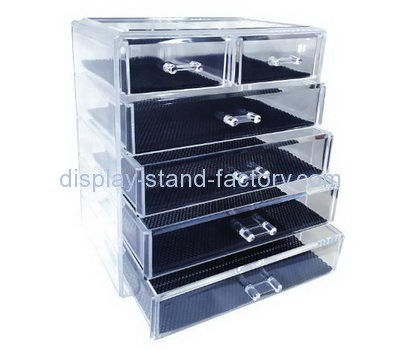 Custom clear acrylic box 6 drawers cases for makeup NMD-021