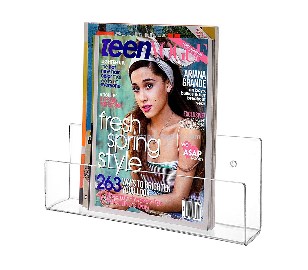 Custom acrylic wall hanging mounted pamphlet brochure magazine holder NBD-100