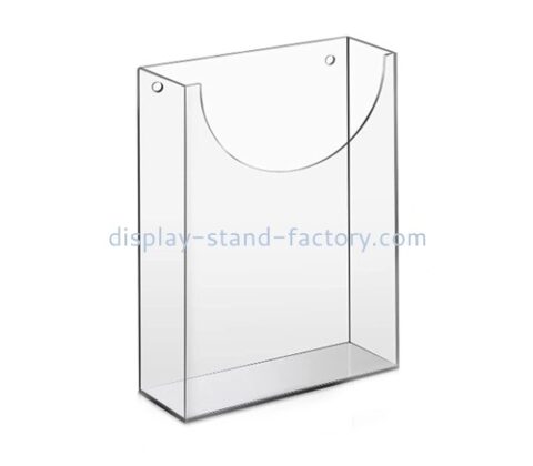 Custom acrylic wall mount literature holders brochure display wall mount with pocket NBD-088