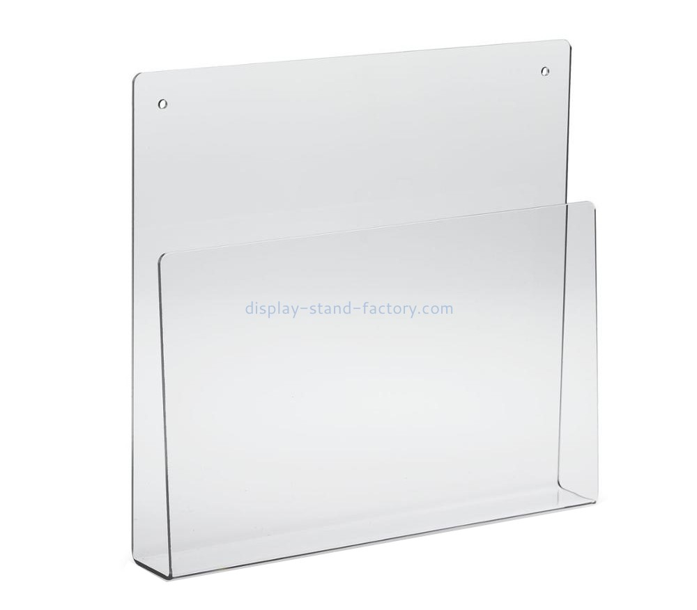 Custom acrylic literature leaflet holder wall mounted brochure display racks NBD-085