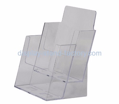 Custom clear acrylic magazine holder pamphlet display rack dl brochure stands NBD-081