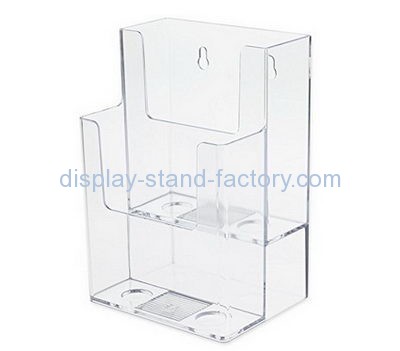 Custom acrylic flyer holders brochure leaflet display racks wall mounted NBD-069