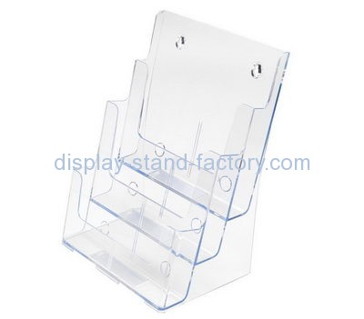 Custom acrylic 3 tier literature pamphlet stand holders wall mount for flyer NBD-067