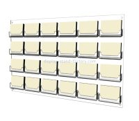 Custom acrylic lucite brochure holder with business card display rack NBD-057