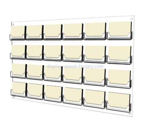 Custom acrylic lucite brochure holder with business card display rack NBD-057