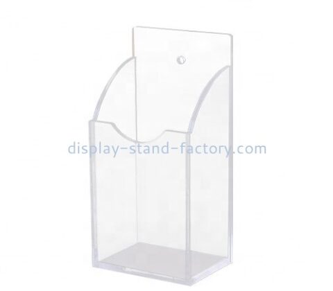 Custom wall mounted acrylic plastic pamphlet display rack card holder NBD-053