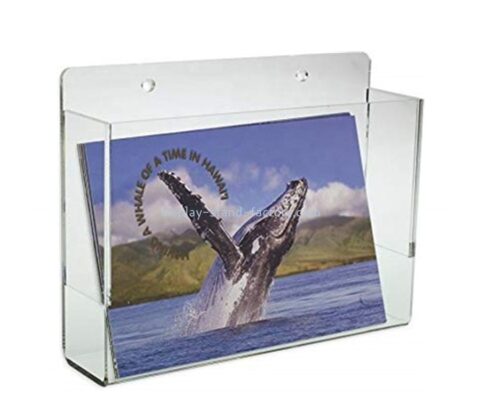 Customized acrylic magazine brochure holders wall mounted literature racks NBD-034