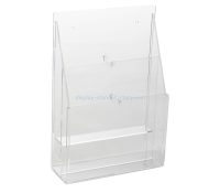 Custom design acrylic display flyers holders pamphlet racks wall mounted literature display NBD-026