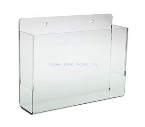 Customized acrylic wall mounted display racks wall mounted display plastic magazine rack NBD-024