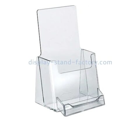 Customized acrylic flyer and business card holder perspex brochure stands literature racks for trade shows NBD-023