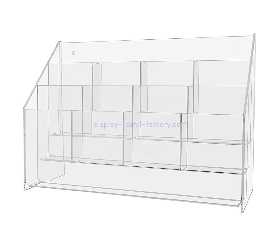 Customized acrylic display rack wall brochure holders displays plexiglass holders NBD-017