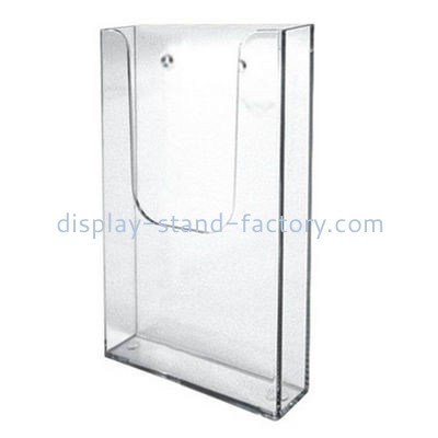 Customized acrylic brochure wall rack wall literature holder literature racks and displays NBD-007