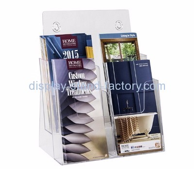 Custom brochure holders literature holder acrylic wall mounted brochure rack NBD-003