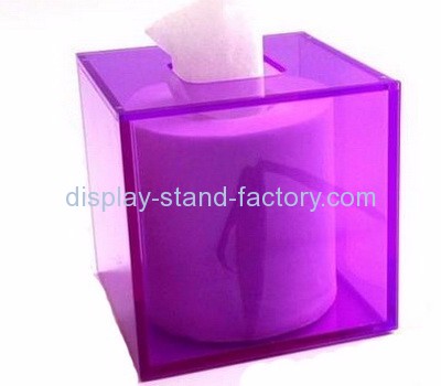 Custom plexiglass display case clear tissue holder transparent tissue box NAB-038