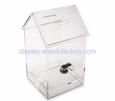 Custom acrylic perspex ballot box plexiglass ballot box clear ballot box with lock NAB-016