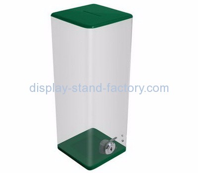 Custom design acrylic donation tins collection box donation boxes for sale NAB-006