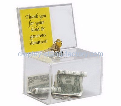 Custom acrylic charity collection buckets fundraising box donation boxes for sale NAB-002