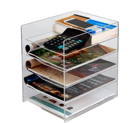 Wholesale custom acrylic 5 tiers magazine holders