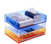 Wholesale custom acrylic 3 tiers stackable file holders