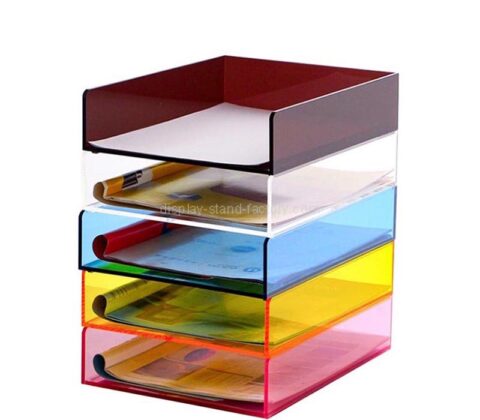 Wholesale custom acrylic 5 tiers stackable file holders